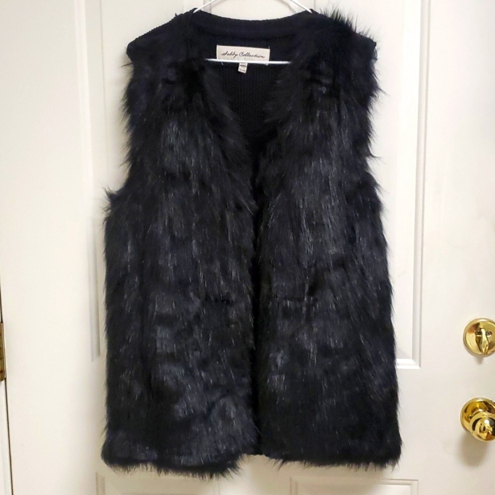 Sebby Collection Faux Fur Vest